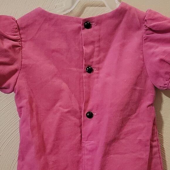HARTSTRINGS BABY PINK CORDUROY DRESS WITH CUPCAKES ON HEM, SIZE 12 MONTHS - Picture 7 of 11